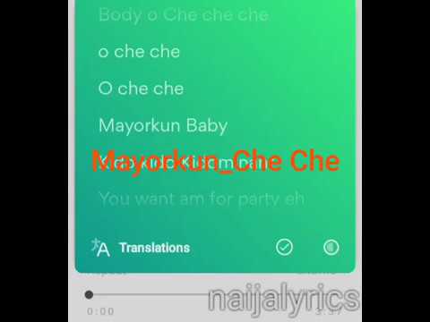 Mayorkun Che Che naijalyrics