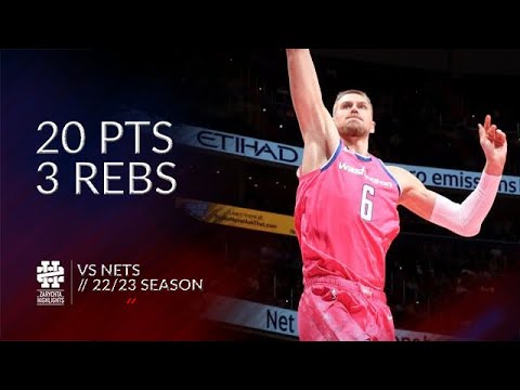Kristaps Porzingis 20 pts 3 rebs vs Nets 22/23 season