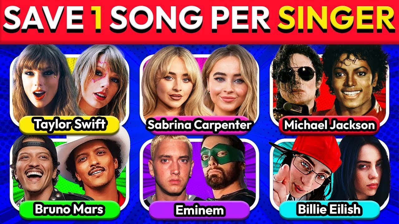 SAVE ONE SONG PER SINGERS AND BANDS 🎵 Music Quiz