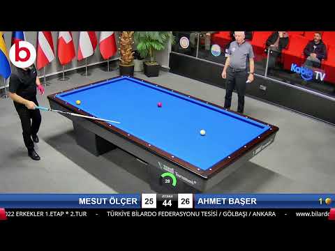 MESUT ÖLÇER & AHMET BAŞER Bilardo Maçı - 2022 ERKEKLER 1.ETAP-2.TUR