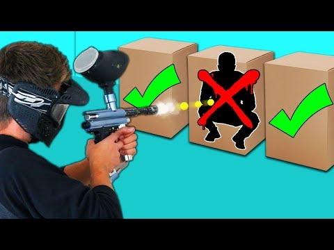 DONT Shoot the Person in the Mystery Box Challenge!! (Paintball Edition) Video