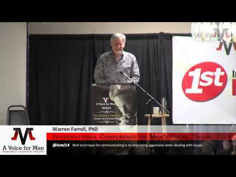 "Top Ten Boys' and Men's Issues--and Why", by Dr. Warren Farrell, Intro by Paul Elam (ICMI of 2014)