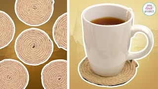 Jute Coasters | How to Make Easy Twine Coasters