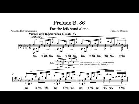 F. Chopin/V. Xia - Prelude Op. posth. B. 86 for the left hand alone