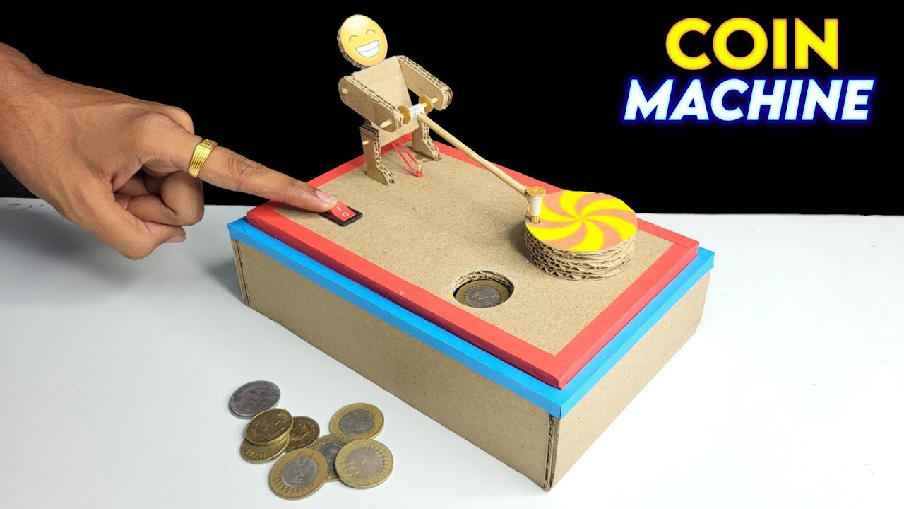 Amazing Coin ATM Piggy Bank Machine | DIY Cardboard Coin Bank