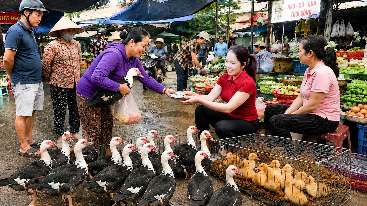 Harvesting Many Geese To Sell At The Village Market - Buying Baby Geese To Raise | Hanna Daily Life