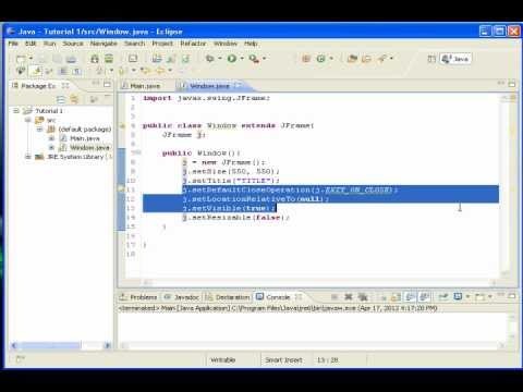 Java Game Tutorial 1 Jframe