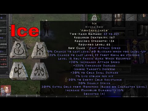 Diablo II Resurrected Rune Words - Ice (Amn Shael Jah Lo)