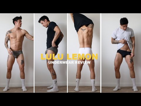 men's underwear try on + review | LULU LEMON Always in Motion briefs!
