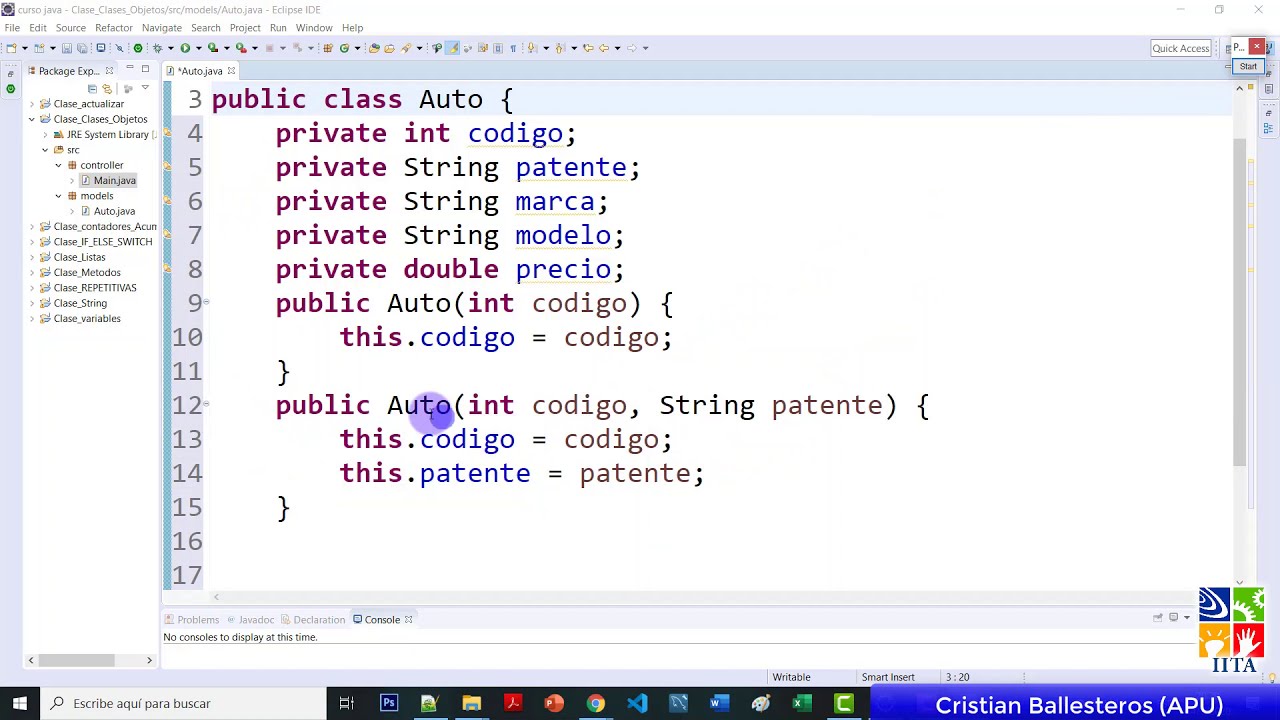 Crear Clases y Objetos usando distintos tipos de constructores en JAVA Ej: Auto PARTE 2/3