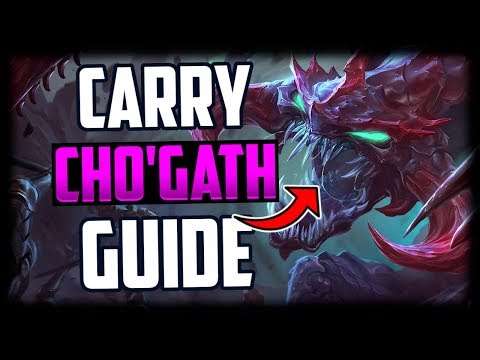 How To Carry on Cho'Gath Jungle | Cho'Gath Jungle Guide 16+ Stacks 1900 Bonus HP - League of Legends