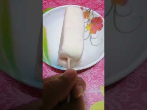 vanilla and strawberry ice milk coated with white compound chocolate
