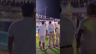 Mommies and Daddies Games at P& O cruises white dress party..