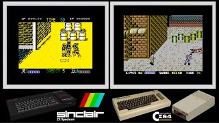 ZX Spectrum vs C64 : DOUBLE DRAGON (Side by side comparison)