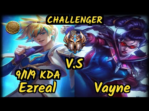 AFF Ssol (EZREAL) vs VAYNE - 9/1/9 KDA BOTTOM ADC CHALLENGER GAMEPLAY - KR