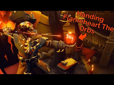 Handing The Orbs To Captain FlameHeart!!! | Sea Of Thieves Gameplay (No Commentary)