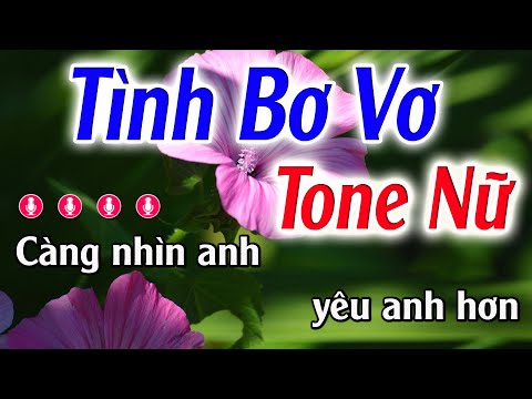 Tình Bơ Vơ Karaoke Tone Nữ ( Bb ) Đăng Khôi Karaoke - Beat Mới Dễ Hát