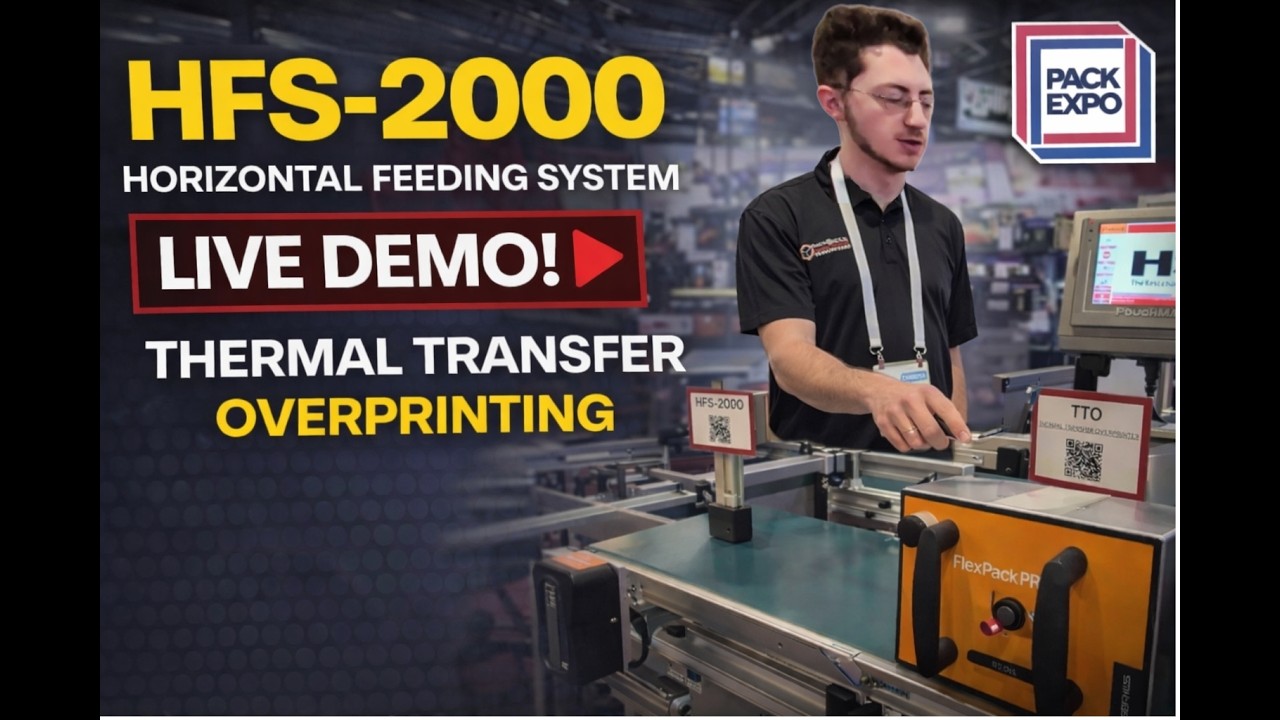 HFS-2000 Horizontal Feeding System + FlexPack PRO TTO | Live Demo at PACK EXPO 2026