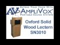 Oxford Solid Wood Lectern Tabletop Podium and Base From AmpliVox