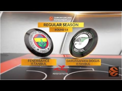EuroLeague Highlights RS Round 13: Fenerbahce Istanbul 64-71 Darussafaka Dogus Istanbul
