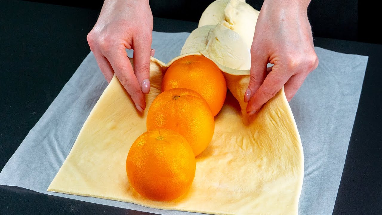 Dessert in 5 minutes! Just puff pastry and oranges