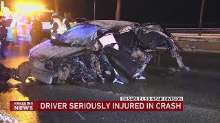 Driver critical in crash on Dusable Lake Shore Drive