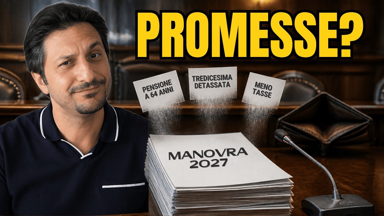 Manovra 2027: le promesse che (secondo me) non vedrete mai