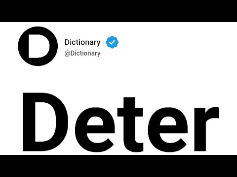 Deter Meaning In English