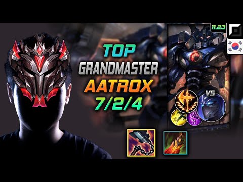 GrandMaster Aatrox  vs Shen - 천상계 아트록스 선혈 정복자 - LOL KR 11.23