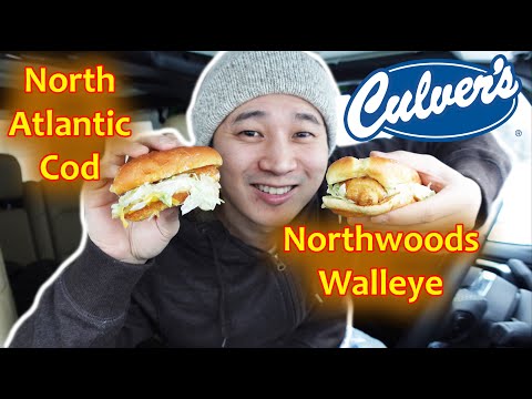 Culver's Northwoods Walleye and North Atlantic Cod Sandwich Food Review #culvers #fishsandwich