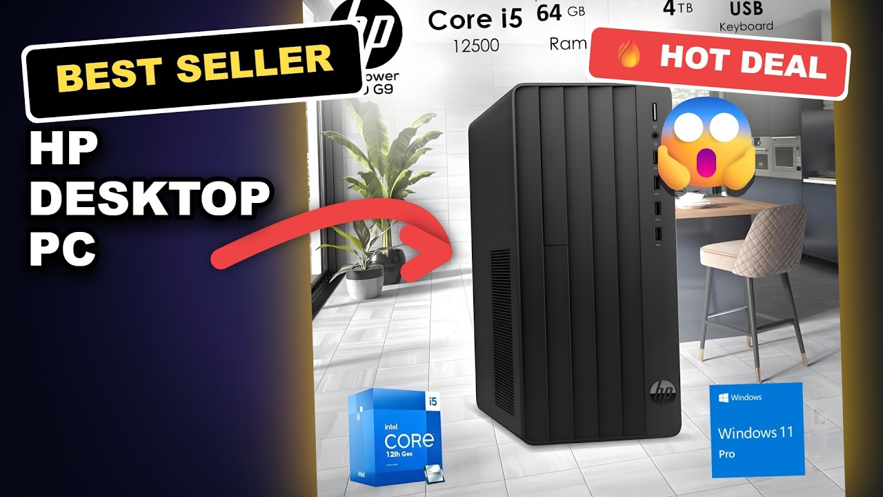 HP Desktop PC i5-12500T Review: Business-Ready Powerhouse with 64GB RAM & 2TB SSD review video