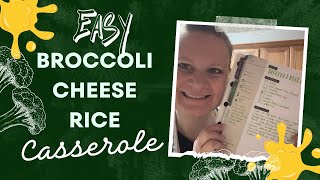 Easy Broccoli Cheese Rice Casserole | Make Ahead Recipe | Cook With Me