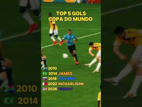 TOP 5 GOLS COPA DO MUNDO! #copadomundo #futebol