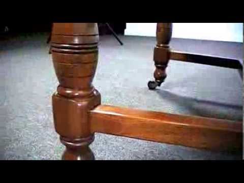 Very Fine Restored Henry I Walnut Leather Arm/Desk Chair - c.1900's