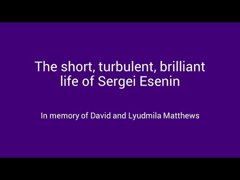 The Life and Work of Sergei Esenin