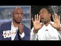 Stephen A., Jay Williams' hilarious reactions to Max’s clutch Kawhi vs. Kobe stance  | First Take