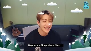 [ENG SUB] Stray Kids Bang Chan listening to ATEEZ&#39;s Turbulence | his favorite member in ateez?