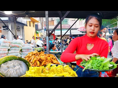 MOST Popular Street Food - Rice Noodle, Spring Roll, Yellow Pancake, Fried Rice, Fried Noodles