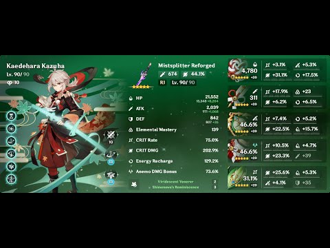111s C6 Kazuha Dps 2nd half in 3.8 Abyss