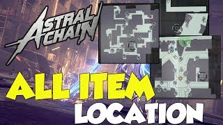 Astral Chain 100% Item Location Guide (Maps) (All Items, Chests &amp; Buried Items)