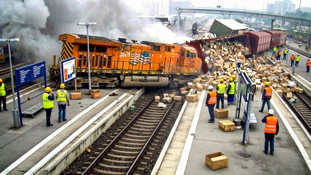 Unglaubliche Eisenbahnmomente vor der Kamera festgehalten