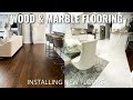 Installing Wood and Marble Porcelain Flooring For The First Time | DIY HOME RENOVATION