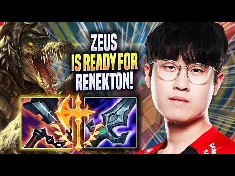 ZEUS IS READY FOR RENEKTON! - T1 Zeus Plays Renekton TOP vs Camille! | Season 2022