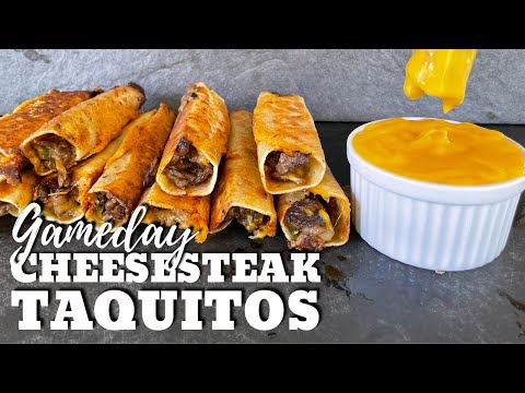 Cheese steak Taquitos on the Griddle - Easy Blackstone Griddle Appetizers!