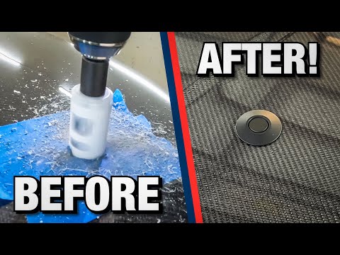DRILLING HOLES INTO MY $1300 CARBON HOOD! (Hood Pins Install)