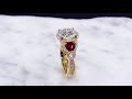 video - Vintage Old World Engagement Ring With Full Bead Set Enhancer