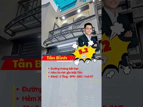 BÁN NHÀ Hẻm Xe Hơi HOÀNG BẬT ĐẠT, P.15 TÂN BÌNH – FULL NỘI THẤT – CHỈ 5.2 TỶ 