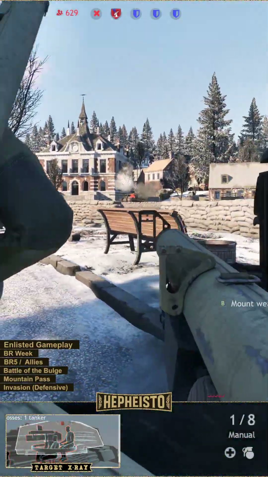 Paratrooper eliminates Panzer Tiger II (H) with RPzB. 43 Ofenrohr