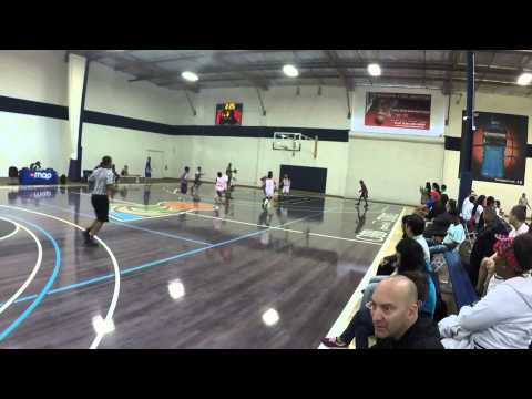 Powerplay Hoops - Big J rebounds and layup