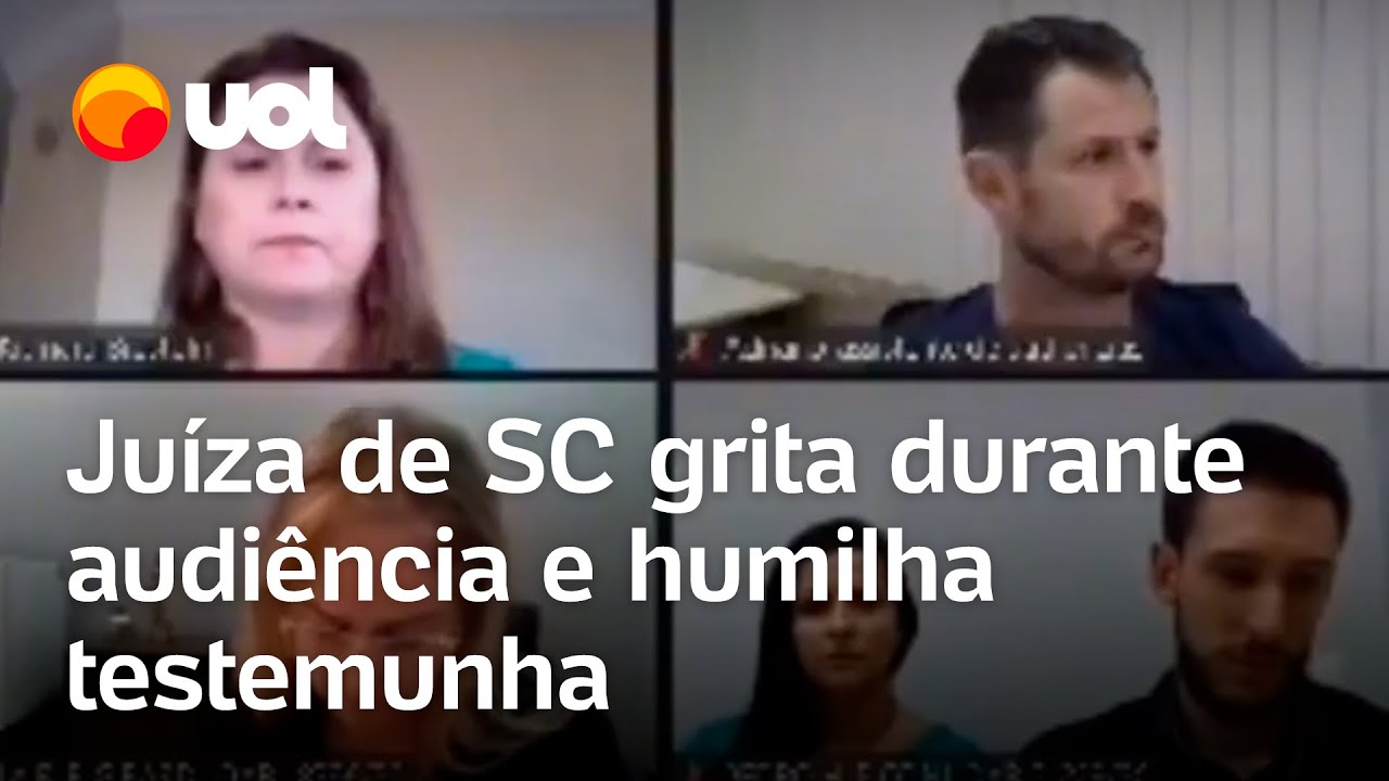 Juíza se exalta e grita com testemunha durante audiência em SC: 'Bocudo'